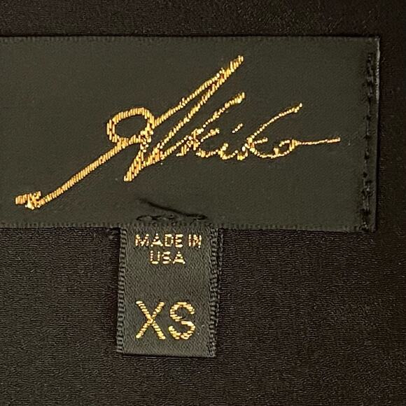 Akiko Black Pure Silk Party Event Occasion Fringe Dress NWOT Size XS - Picture 9 of 12